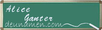 Alice Ganter Visitenkarte
